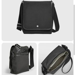 Skagen Gade City Messenger Bag Black Nylon Crossbody